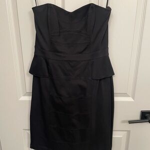 White House Black Market Strapless Black Dress